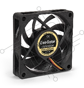 Вентилятор ExeGate ExtraSilent ES07015S3P, 70x70x15 мм, подшипник скольжения, 3pin, 2500RPM, 23dBA