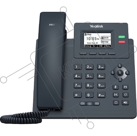 Телефон SIP Yealink SIP-T31P WITHOUT PSU черный (без БП)