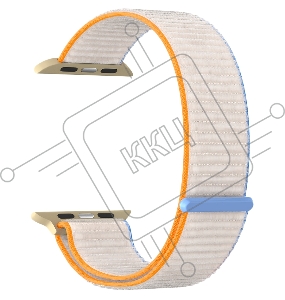 Нейлоновый ремешок для Apple Watch 42/44 mm LYAMBDA VEGA DSN-01-44-67 White milk/ Blue/ Orange