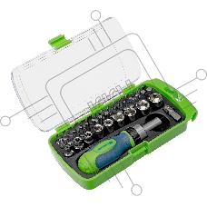 Отвертка Сибртех ревер. + биты, 41 пред., PH+PZ+SL+H+T, CrV, 2к рукоятка