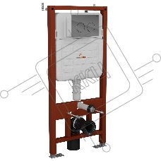 Инсталляция усиленная BAU IDEAL, клавиша BAU Round, хром