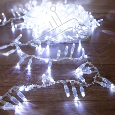 Гирлянда «Кластер» 10 м, 400 LED, прозрачный ПВХ, IP65, соединяемая, цвет свечения белый NEON-NIGHT