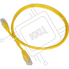 Патч-корд TWT UTP кат.5e, с заливными колпачками, 1.0 м, желтый