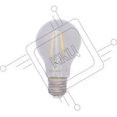 Лампа светодиодная филаментная Rexant Груша A60 7.5 Вт 750 Лм 4000K E27 прозрачная колба