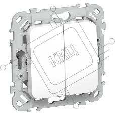 IEK FLITE Белый Выключатель 2-клавишный 10А