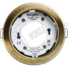 Светильник светодиодный ДВО NGX-R1-007-GX53 220В GX53 IP20 черненая бронза | 71283 | Navigator