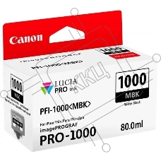 Картридж струйный Canon PFI-1000 MBK для IJ SFP PRO-1000 WFG. Матовый черный. 80 мл.