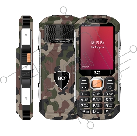 Мобильный телефон BQ 2817 Tank Quattro Power Green. MTK 6261D, 0, Nuclues, 32 Mb, 32 Mb, 2G GSM 850/900/1800/1900, Bluetooth Версия 3.0 Экран: 2.8 