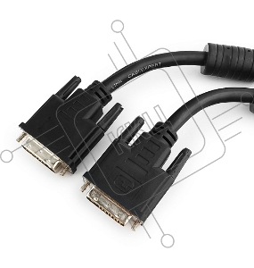 Кабель DVI-D single link Gembird/Cablexpert , 19M/19M, 1.8м, черный, экран, феррит.кольца, пакет (CC-DVI-BK-6)