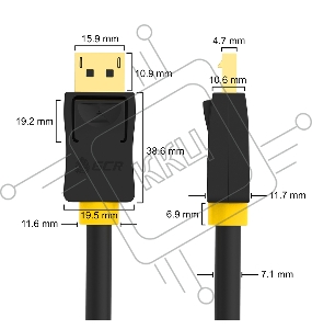Кабель GCR PROF 2.0m DisplayPort v1.4, 8 K 60Hz, 4 K 165Hz, 20M/20M, черный, ферритовые кольца, 28/28 AWG, GCR-51916 GCR Кабель PROF 2.0m DisplayPort v1.4, 8 K 60Hz, 4 K 165Hz, 20M/20M, черный, ферритовые кольца, 28/28 AWG, GCR-51916