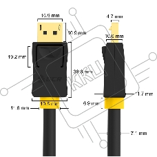 Кабель GCR PROF 2.0m DisplayPort v1.4, 8 K 60Hz, 4 K 165Hz, 20M/20M, черный, ферритовые кольца, 28/28 AWG, GCR-51916 GCR Кабель PROF 2.0m DisplayPort v1.4, 8 K 60Hz, 4 K 165Hz, 20M/20M, черный, ферритовые кольца, 28/28 AWG, GCR-51916 Кабель GCR PROF 2.0m DisplayPort v1.4, 8 K 60Hz, 4 K 165Hz, 20M/20M, черный, ферритовые кольца, 28/28 AWG, GCR-51916 GCR Кабель PROF 2.0m DisplayPort v1.4, 8 K 60Hz, 4 K 165Hz, 20M/20M, черный, ферритовые кольца, 28/28 AWG, GCR-51916