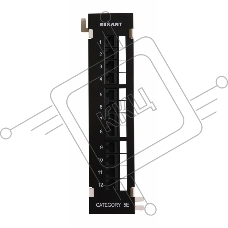 Rexant Патч-панель настенная, 12 портов RJ-45, категория 5е, UTP неэкранированная, черная