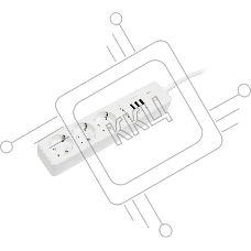 Удлинитель с USB зарядкой Harper UCH-315