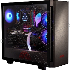Компьютерный корпус XPG INVADER-BLACKCOLOR BOXWORLDWIDE (ATX, подсветка ARGB, 2  вентилятора 120мм, стеклянная боковая панель, черный)