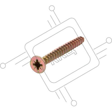 Саморез универсальный KRANZ 5х50, желтый цинк, упаковка поставщика ( 4 000 шт. )