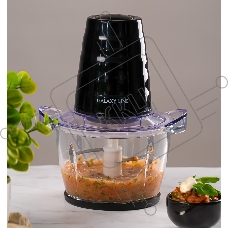 Измельчитель электрический Galaxy Line GL 2364, черный, стеклянная чаша 1 л, 700 Вт