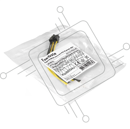 Переходник питания PCI-Express 8pin ExeGate EX-CC-PSU-62 (от 2х разъемов Molex (IDE) блока питания, 0,15м)