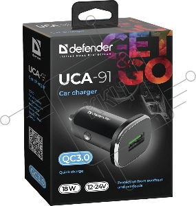 Зарядное устройство для авто 18W QC3.0 83830 DEFENDER