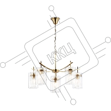Люстра Ambrella light LH56031/5+1 BS/CL латунь/прозрачный E14*6 max 40W D680*1200