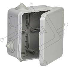 Коробка расп. КМ41256 100х100х50мм о/к IP54 8 вв. (7035) IEK