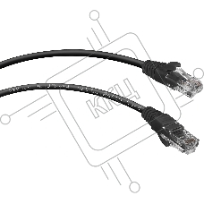 Шнур коммутационный Cabeus, Cat.5e, неэкр., U/UTP, RJ45/RJ45, PVC, AWG24, 0.3м, черный