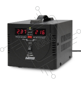Стабилизатор напряжения Powerman AVS 1500D Black (220В±8% 1500ВА,12А,КПД 98%,циф. индикация вх./вых.)