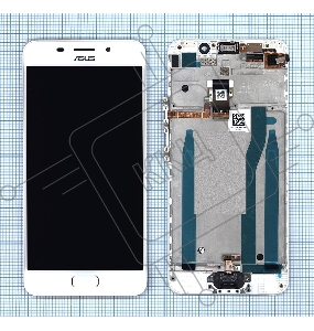 Дисплей для Asus ZenFone 3s Max ZC521TL белый с рамкой