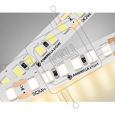 Светодиодная лента Ambrella light GS3201 2835 180Led/ 14.4W m/ 24V IP20 3000K/ 5000*8*1.2mm (2 конт.)