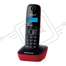 Телефон беспроводной (DECT) Panasonic KX-TG1611RUR (красный) {АОН, Caller ID,12 мелодий звонка,подсветка дисплея,поиск трубки}