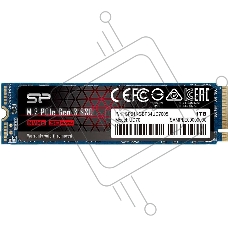 Накопитель SSD Silicon Power UD80, 1Tb, PCIe 3.0 x4, M.2 2280, NVMe, R/W 3400/3000