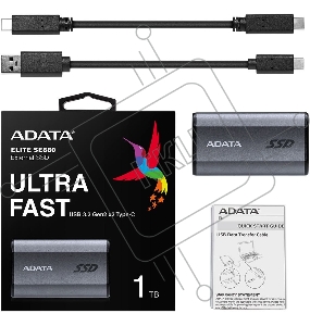 Накопитель SSD A-Data USB-C 1Tb AELI-SE880-1TCGY SE880 2.5