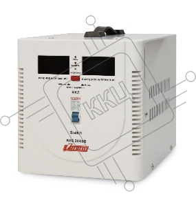 Стабилизатор напряжения Powerman AVS 3000D White (3000ВА, 16А, КПД 98%,циф. индикация вх./вых. напряж.)