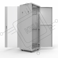 Напольный шкаф Rexant серии Standart 42U 600х800 мм, передняя дверь стекло, задняя дверь металл, RAL 7035 (состоит из 2 частей)