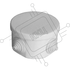 Коробка распр. ОП d75х45 4 выхода 4 гермоввода IP54 крышка защелкивающаяся сер. Epplast 240342