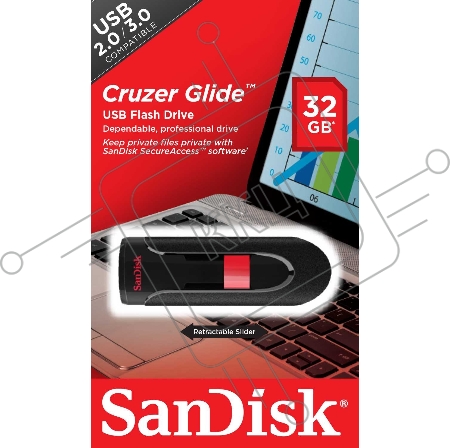 Флеш Диск Sandisk 32Gb Cruzer Glide SDCZ60-032G-B35 USB2.0 черный