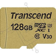 Флеш карта microSD 128GB Transcend microSDXC Ultimate UHS-I U3, V30, (SD адаптер), MLC