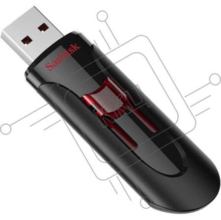 Флеш Диск Sandisk 64Gb Cruzer Glide SDCZ600-064G-G35 USB3.0 черный