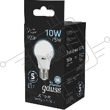 Лампа светодиодная Gauss A60 10Вт цок.:E27 шар 220B 4100K св.свеч.бел.нейт. A60 (упак.:10шт) (102502210)