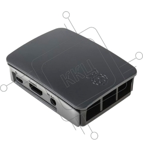 Кейс Raspberry Pi 3 Model B Official Case BULK, Black/Grey, для Raspberry Pi 3 Model B (909-8138)
