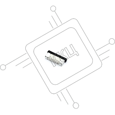 Разъем FPC  Half Coverage Top Contact 0.5K-BS-12PWB 12 pin высота 2мм шаг 0,5мм