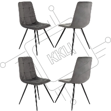 Стул для дома Бюрократ CH-K1_4 комплект 4шт т.серый Holland 18 металл черный на ножках (CH-K1_1/HL18_4) Стул для дома Бюрократ CH-K1_4 комплект 4шт т.серый Holland 18 металл черный на ножках (CH-K1_1/HL18_4)