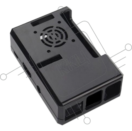 Корпус RA187 Корпус ACD Black ABS Plastic Case w/GPIO port hole and Fan holes for Raspberry Pi 3