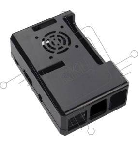 Корпус RA187 Корпус ACD Black ABS Plastic Case w/GPIO port hole and Fan holes for Raspberry Pi 3