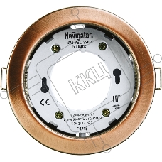 Светильник светодиодный ДВО NGX-R1-006-GX53 220В GX53 IP20 черненая медь | 71282 | Navigator