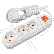 Nilson Удлинитель 3-местн. 2м. ПВС 3х1 с выкл. (43131102)