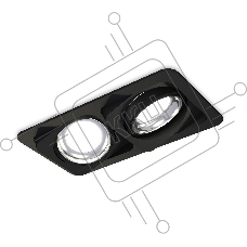 Комплект встраиваемого светильника Ambrella light XC7664002 SBK/PSL черный песок/серебро полированное MR16 GU5.3 (C7664, N7023)