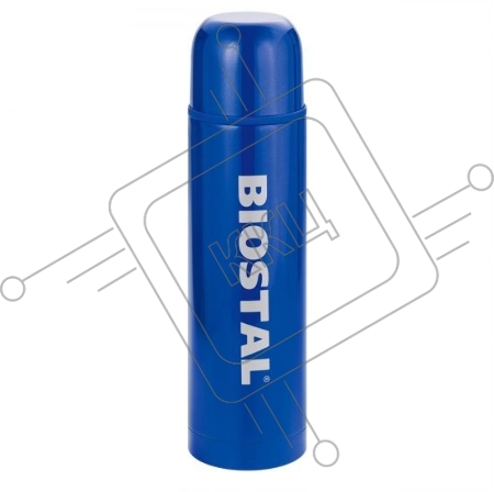 Термос Biostal NB-350 C-В узкое горло, 0,35 л.,  с кноп. синий