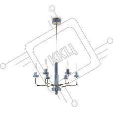 Люстра Ambrella light LH53124/6 GD/WH/GB золото/белый/серо-синий 10W 3000K D660*1120