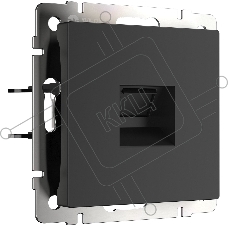 Розетка Ethernet RJ-45 (черный матовый)