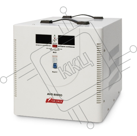 Стабилизатор напряжения Powerman AVS 8000D White (8000ВА,40А,КПД 98%,циф. индикация вх./вых. напряж.)